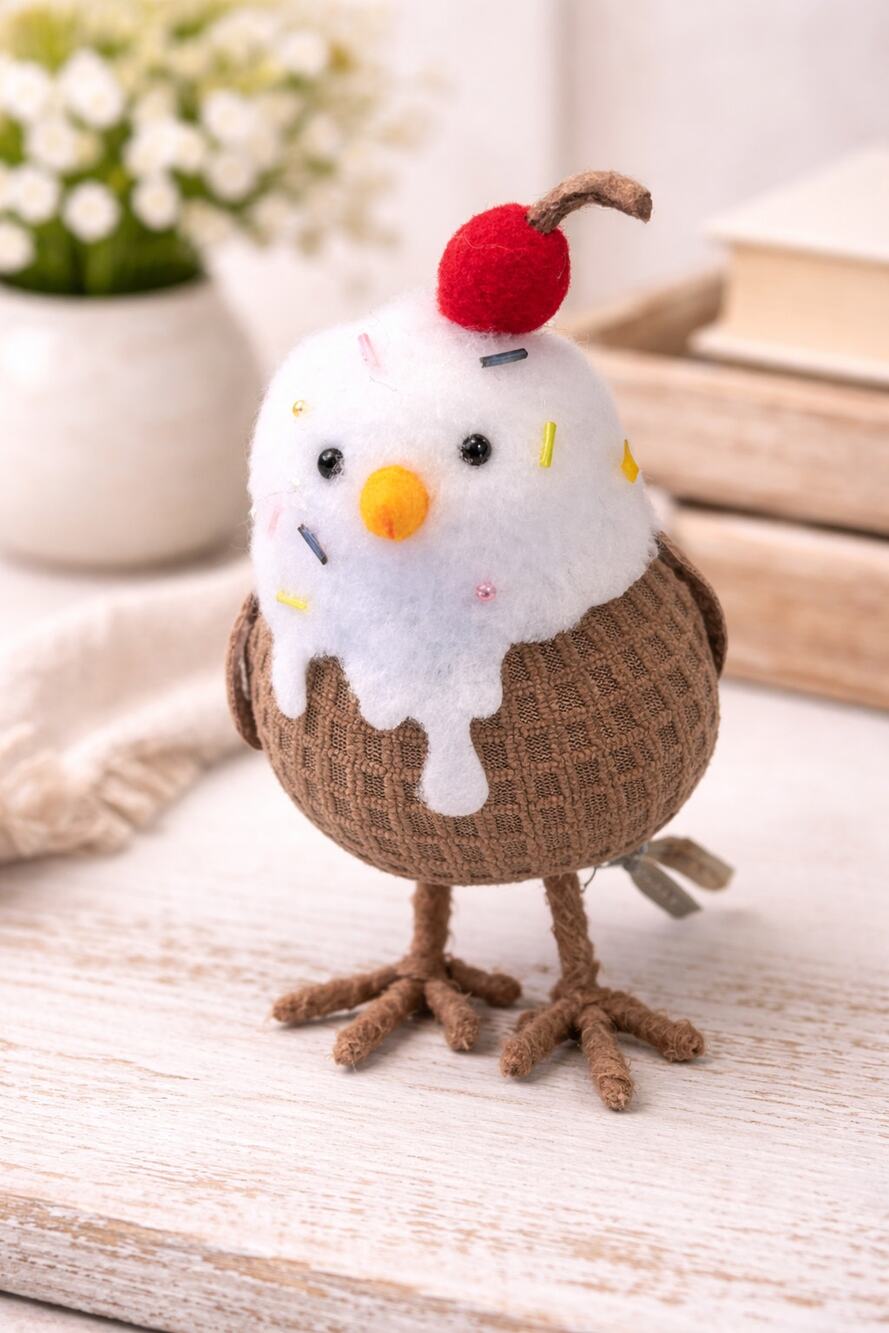 Sprinkles design bird plush cupcake figurine cherry spring easter decor Target
